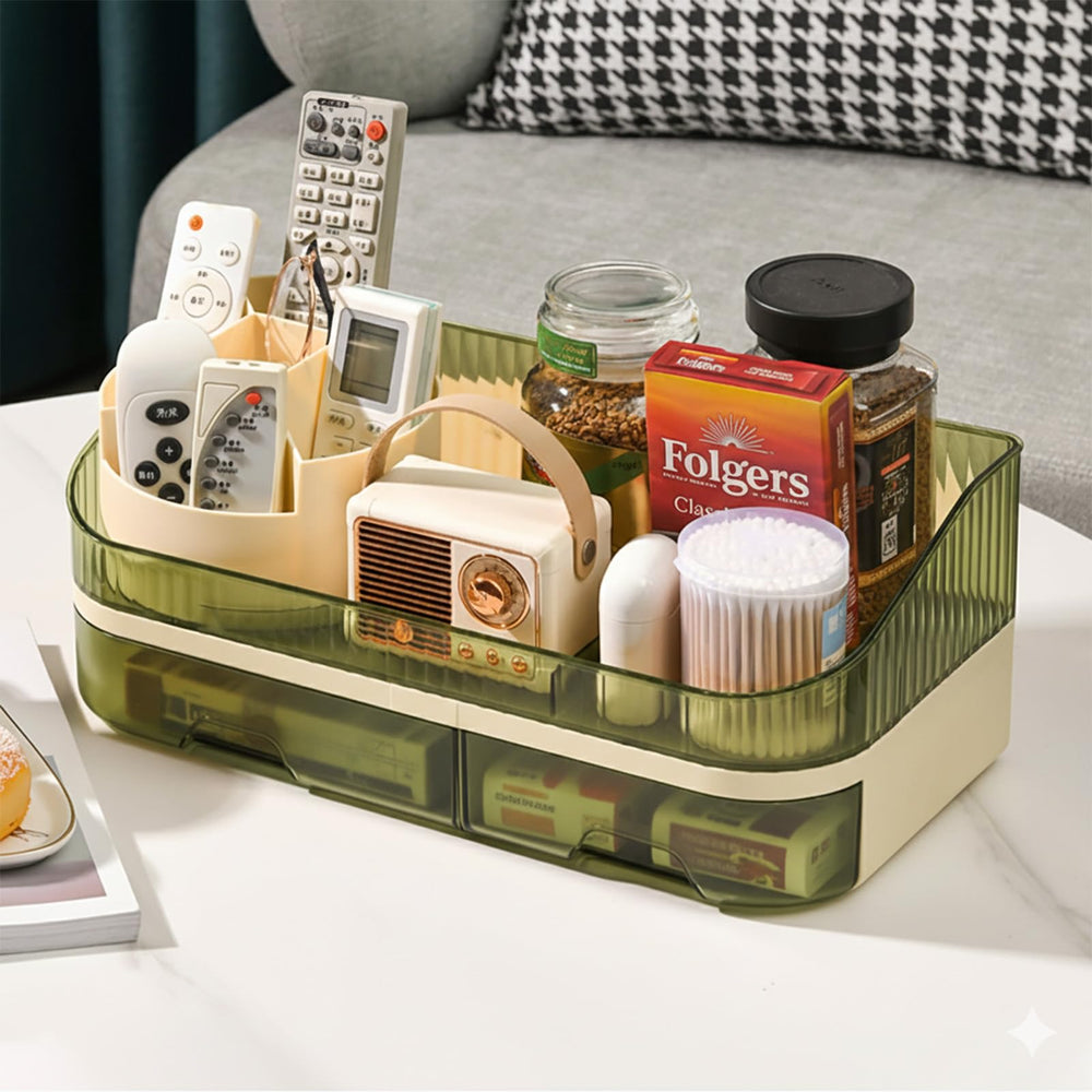 Tidyladyo compact countertop vanity organizer fits small spaces.