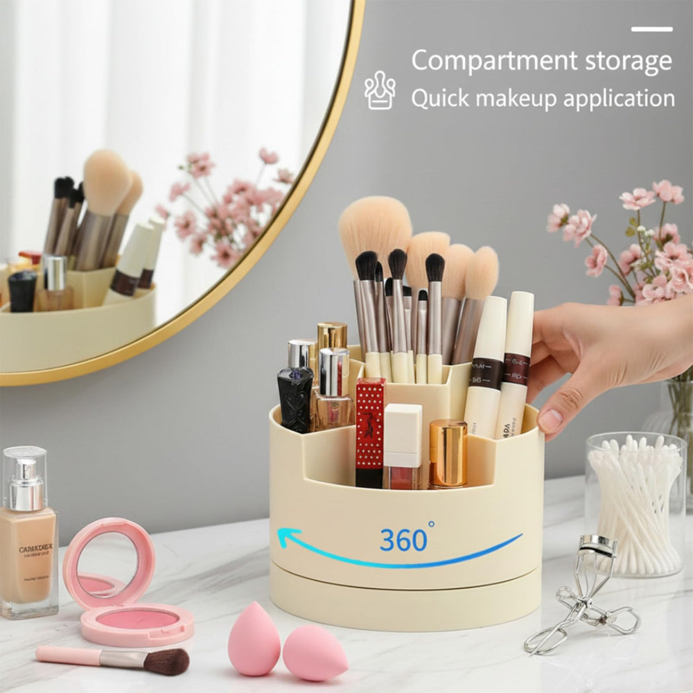 Tidyladyo makeup organizer compact design saves counter space for small vanities.