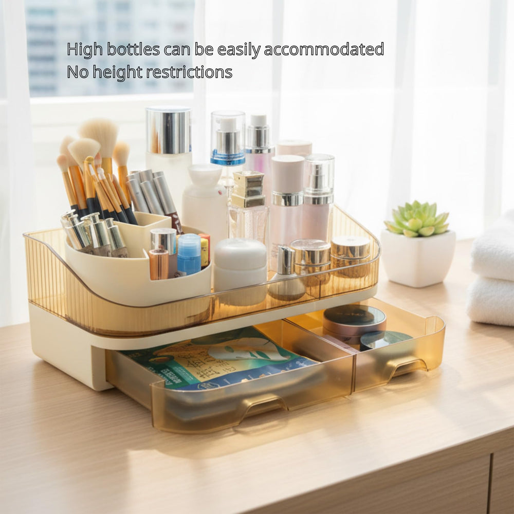 Tidyladyo makeup organizer multi-functional use elevates vanity setup for cosmetics and skincare.