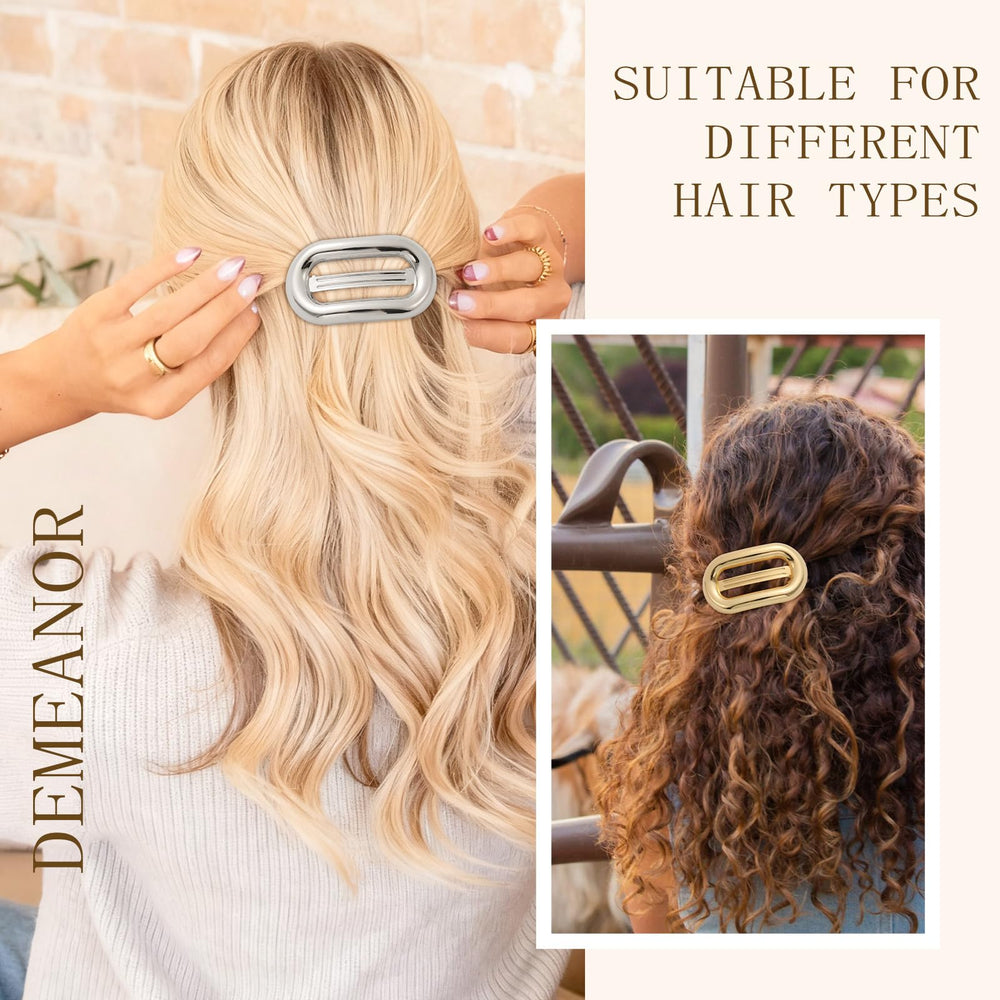 Tiefebene barrette secured on thin hair showcases one-touch ease for quick touchups.