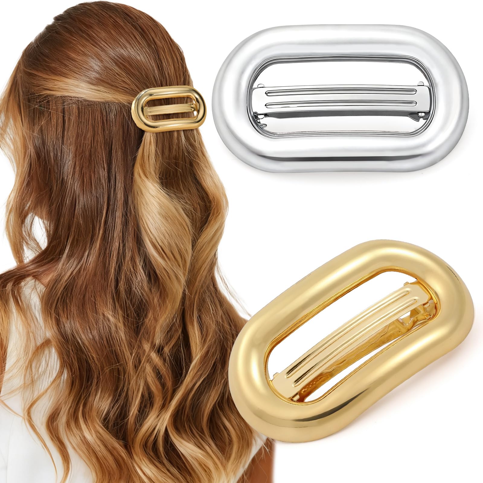 Tiefebene gold vintage barrette closeup showing elegant finish and secure all-day hold.