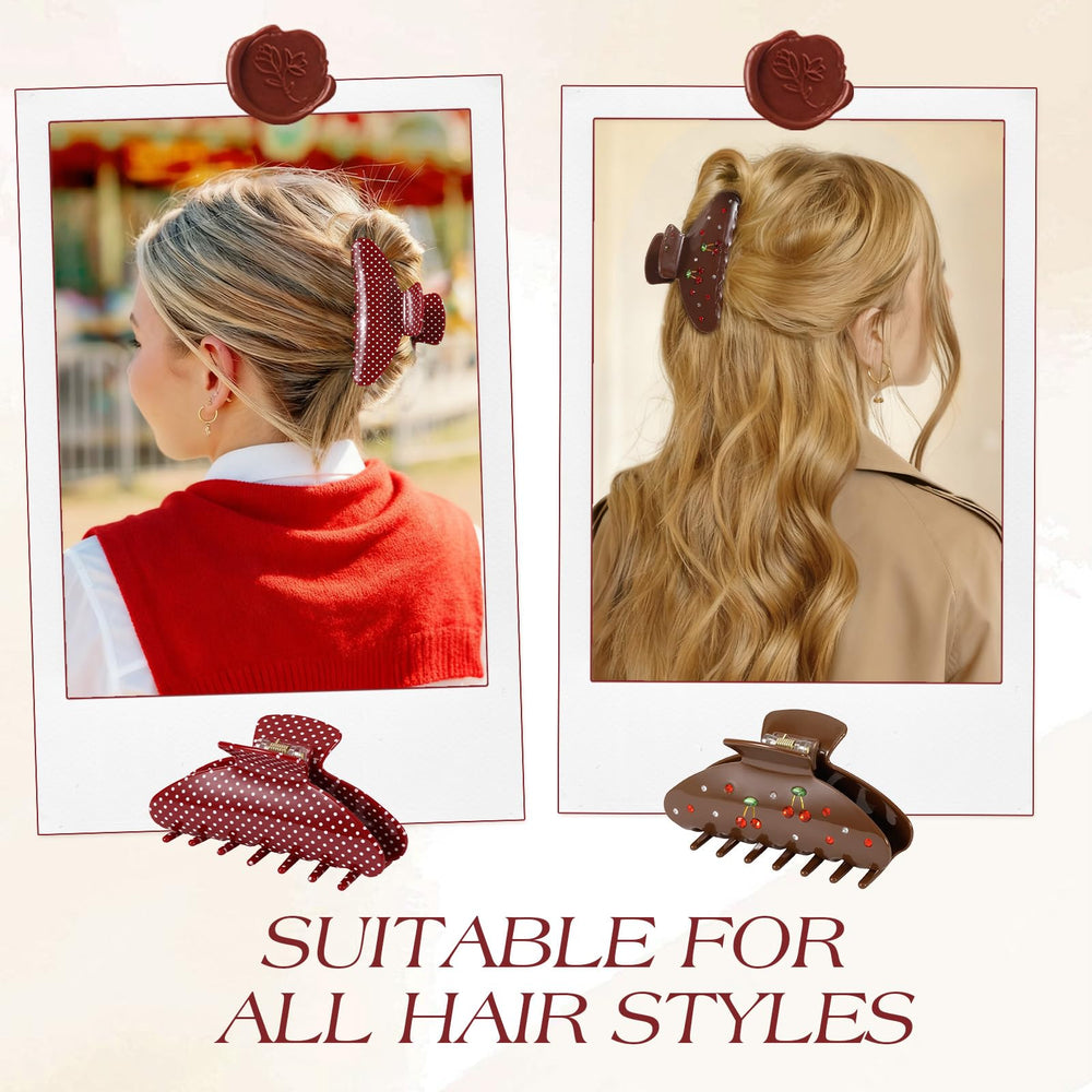 Tiefebene polka-dots clip adds festive color for work, events, or everyday style