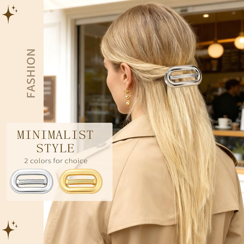 Tiefebene silver barrette closeup highlighting minimalist design and reliable grip for fine hair.
