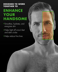 Tiege Hanley AM moisturizer with SPF 20 for daytime protection and hydration.