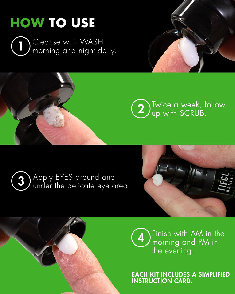 Tiege Hanley Eye Cream tube hydrates the under-eye area to reduce dullness.