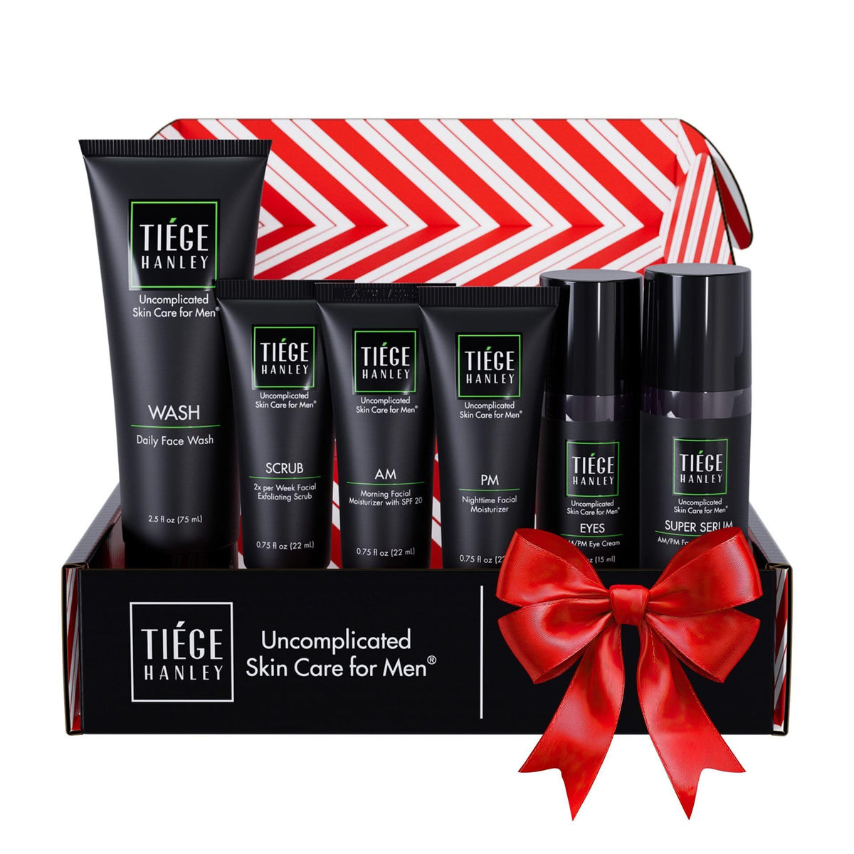 Tiege Hanley face wash bottle for daily cleansing and balance.