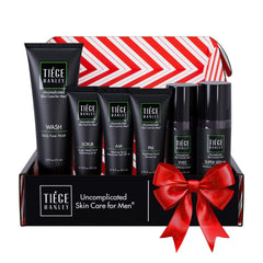 Tiege Hanley face wash bottle for daily cleansing and balance.
