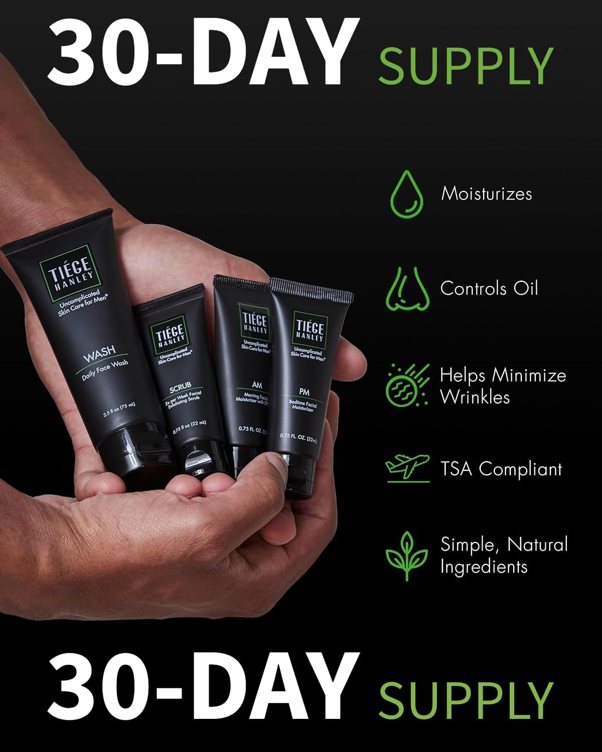 Tiege Hanley Level 1 Scrub gentle exfoliation to even tone and glow.