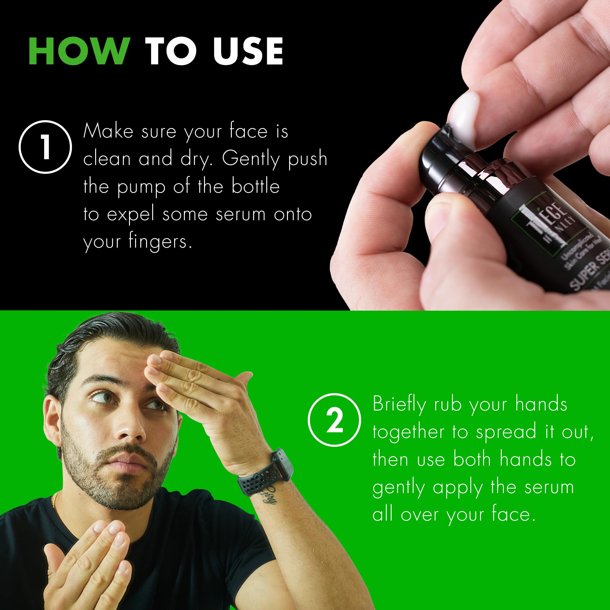 Tiege Hanley minimalist routine image underscores simplicity and faster skincare.