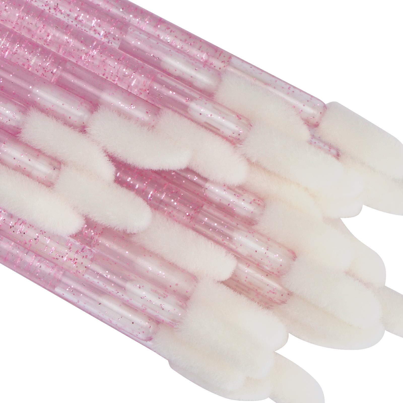 Tifanso lip gloss brush in-use demonstrates smooth coverage for precise color application.