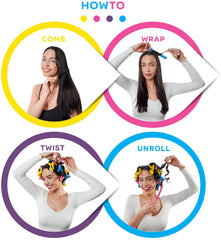 Tifara Beauty 7-inch rollers on hair demonstrates long-hair curl styling.