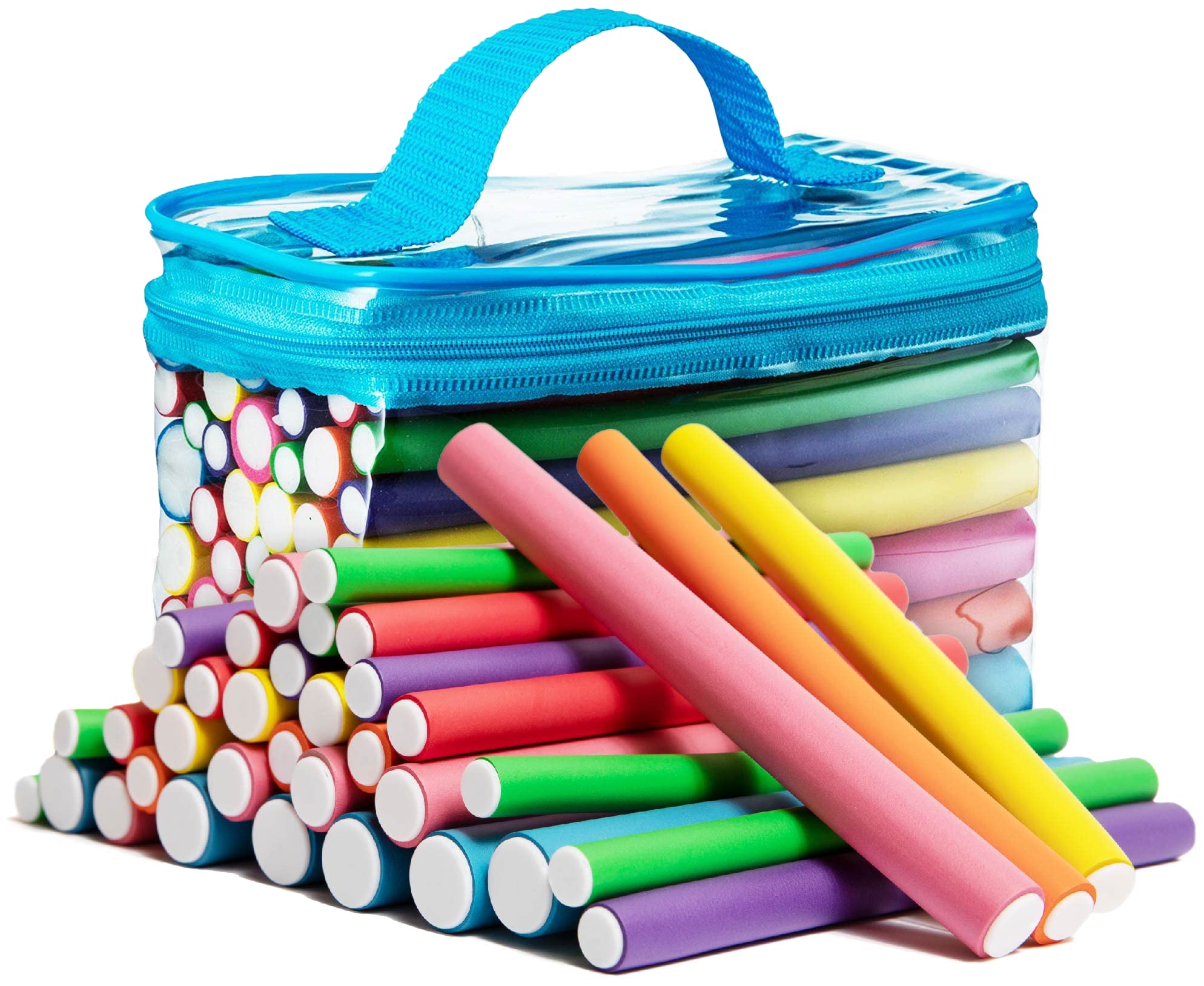 Tifara Beauty heatless rollers 42-pack pack shot for versatile heat-free curling.