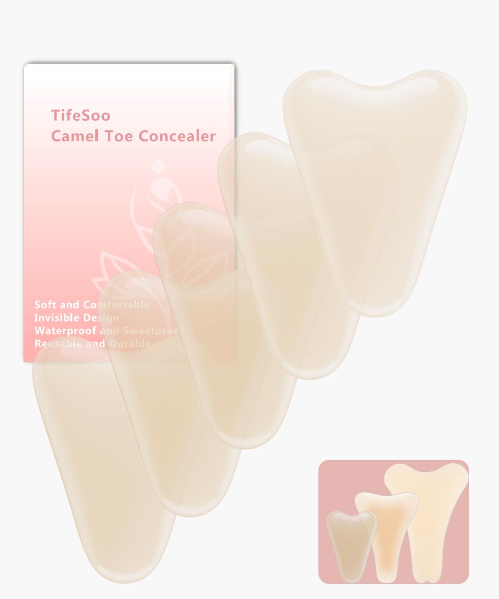 Tifesoo camel toe concealer packaging shows discreet, reusable pads for daily wear.