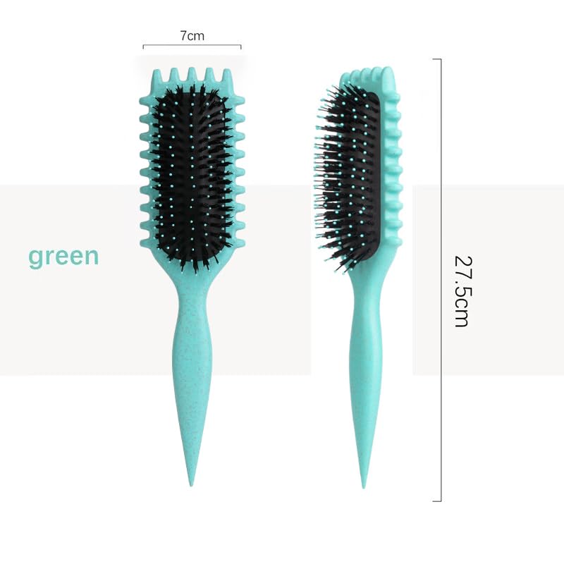 TIFURMAN Curl Defining Brush side view highlights non-slip grip for precise curl shaping.