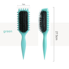 TIFURMAN Curl Defining Brush side view highlights non-slip grip for precise curl shaping.