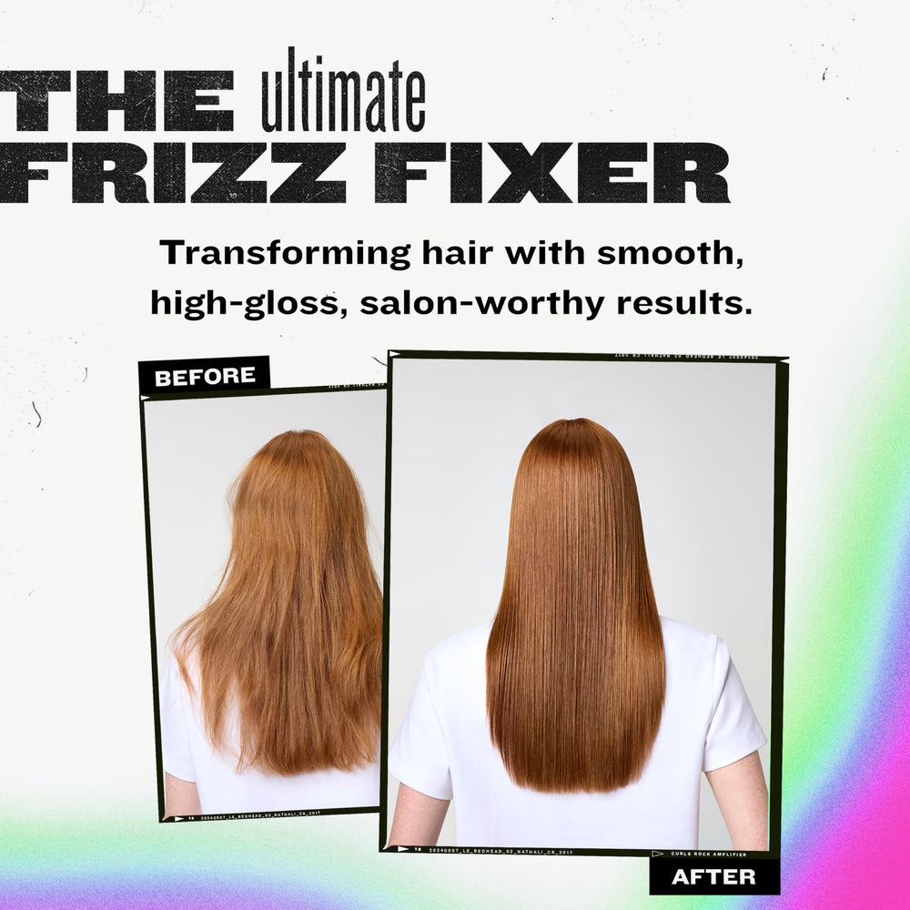 TIGI Bed Head After Party dry-hair application reduces static and adds shine.