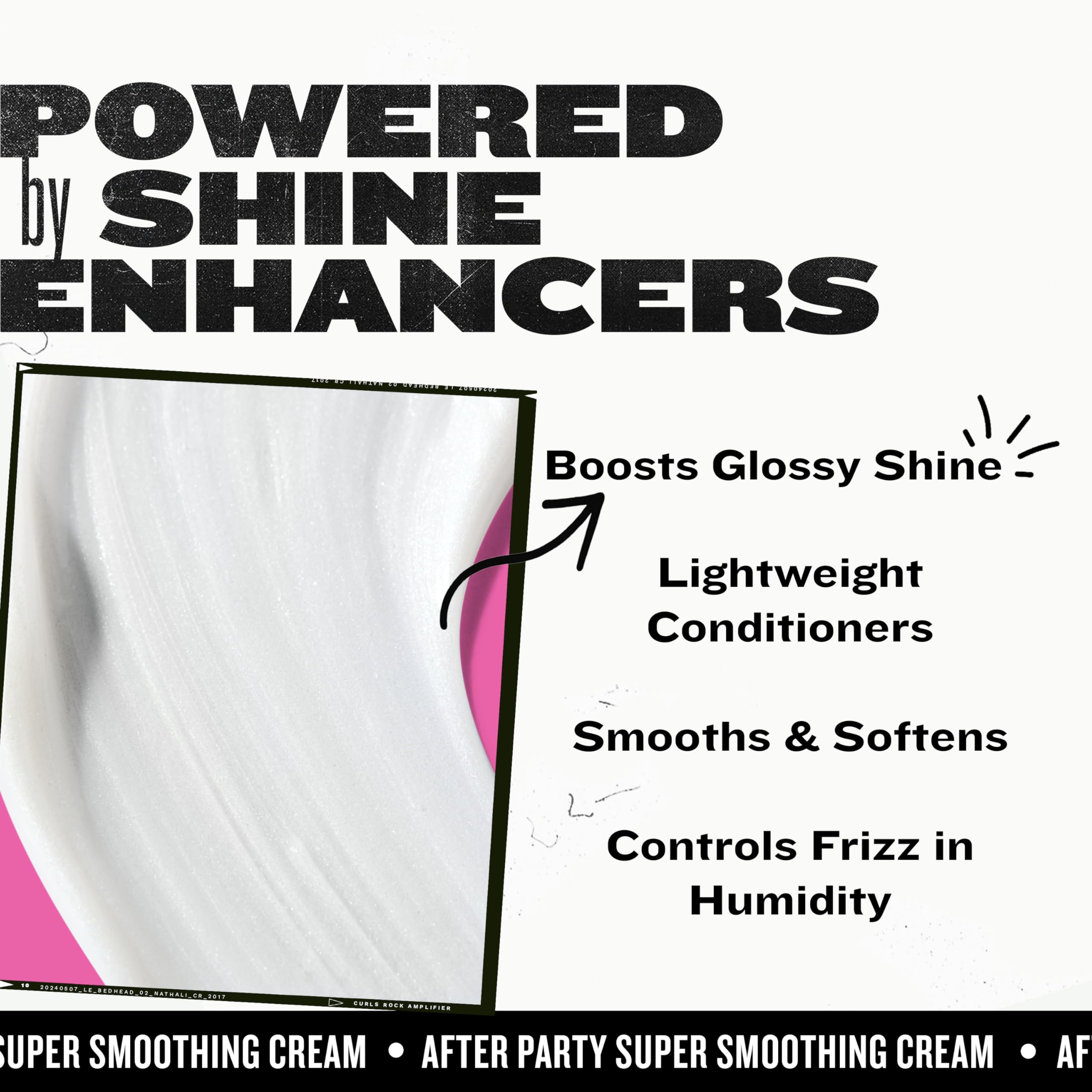 TIGI Bed Head After Party shine-gloss closeup highlighting salon-polish finish.