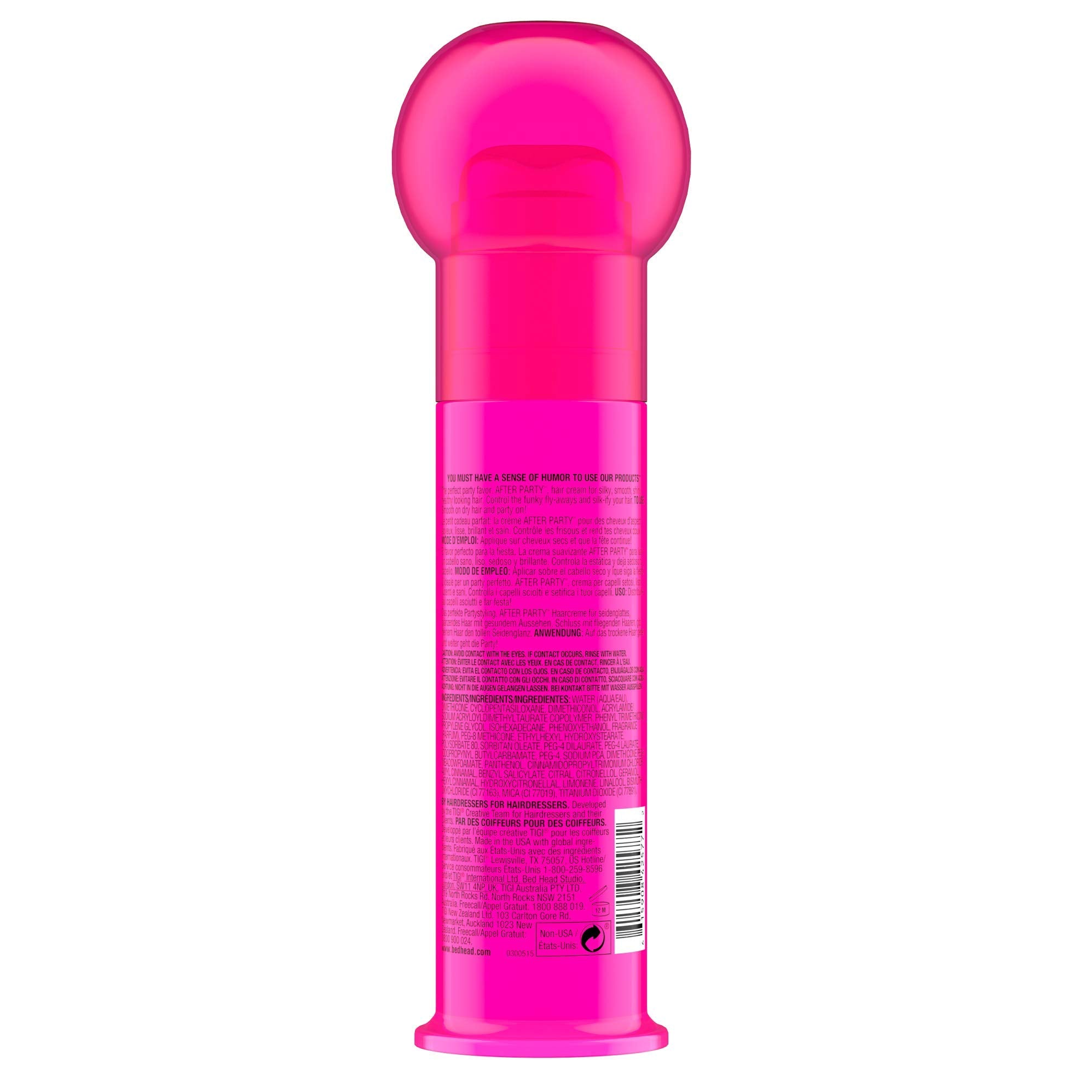 TIGI Bed Head After Party smoothing cream silky texture improves manageability during styling
