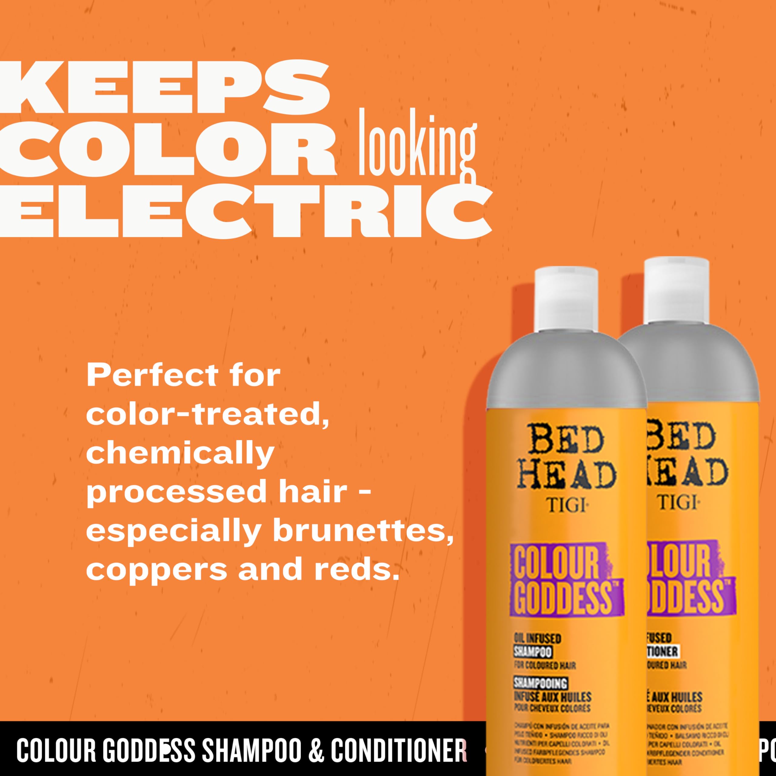 TIGI Colour Goddess conditioner dispenser highlights smoothing and color protection