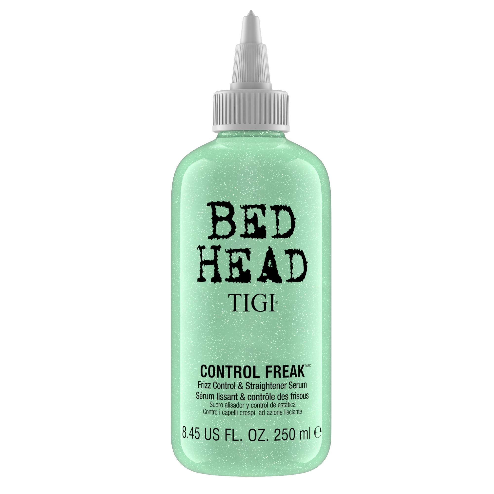 TIGI Bed Head Control Freak Serum packshot for frizz control and value pack.