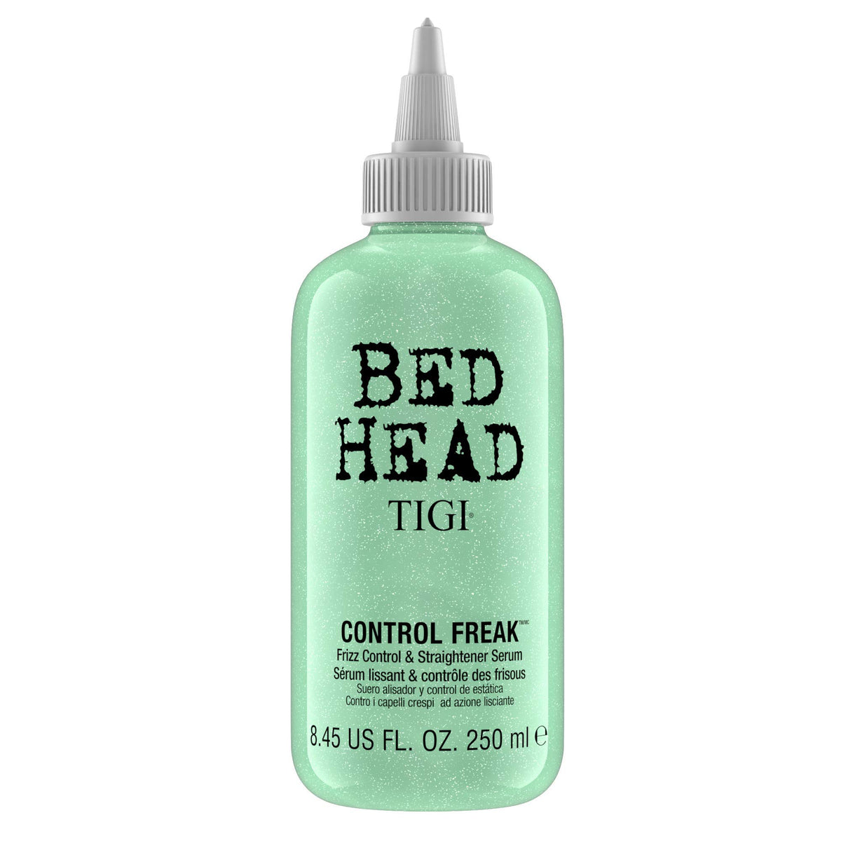 TIGI Bed Head Control Freak Serum packshot for frizz control and value pack.