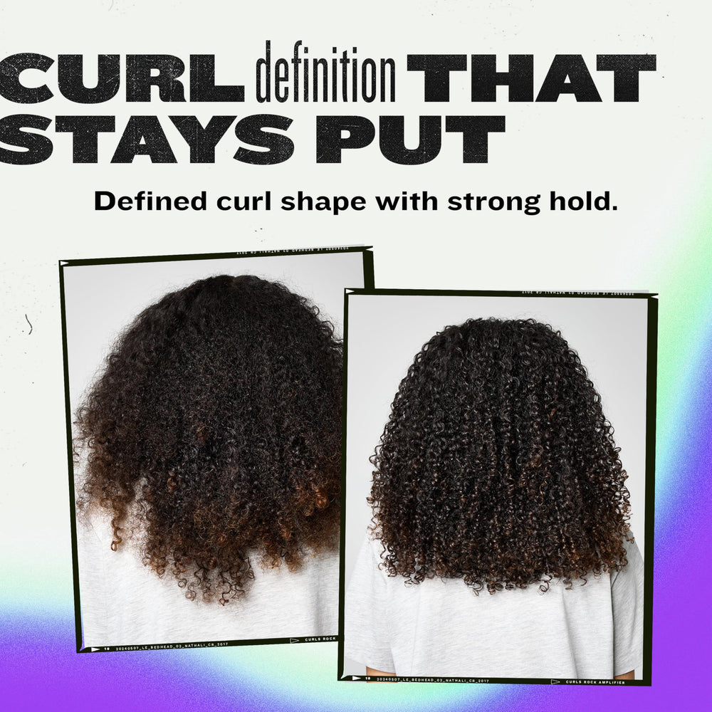 TIGI Bed Head Foxy Curls Mousse with heat protection during styling session.