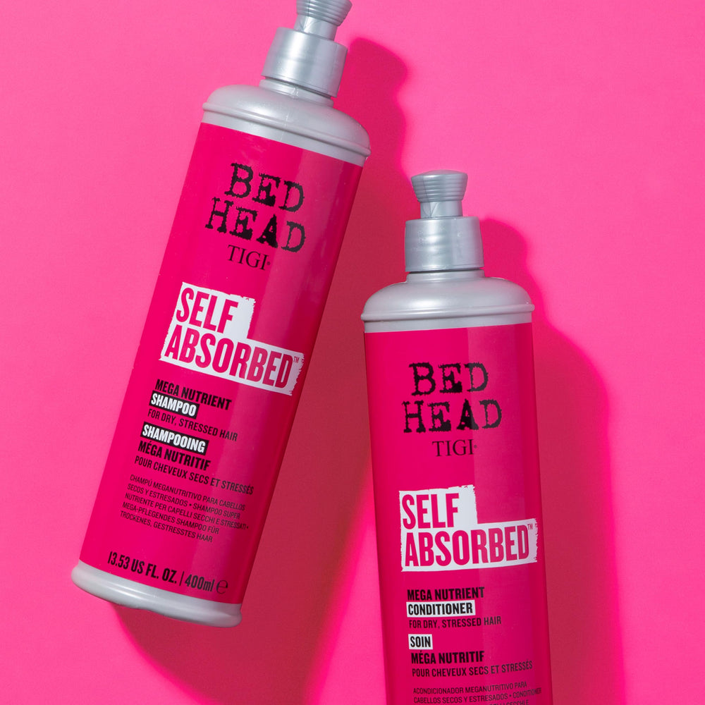 TIGI Bed Head Frizz Control Conditioner label highlights anti-static protection.
