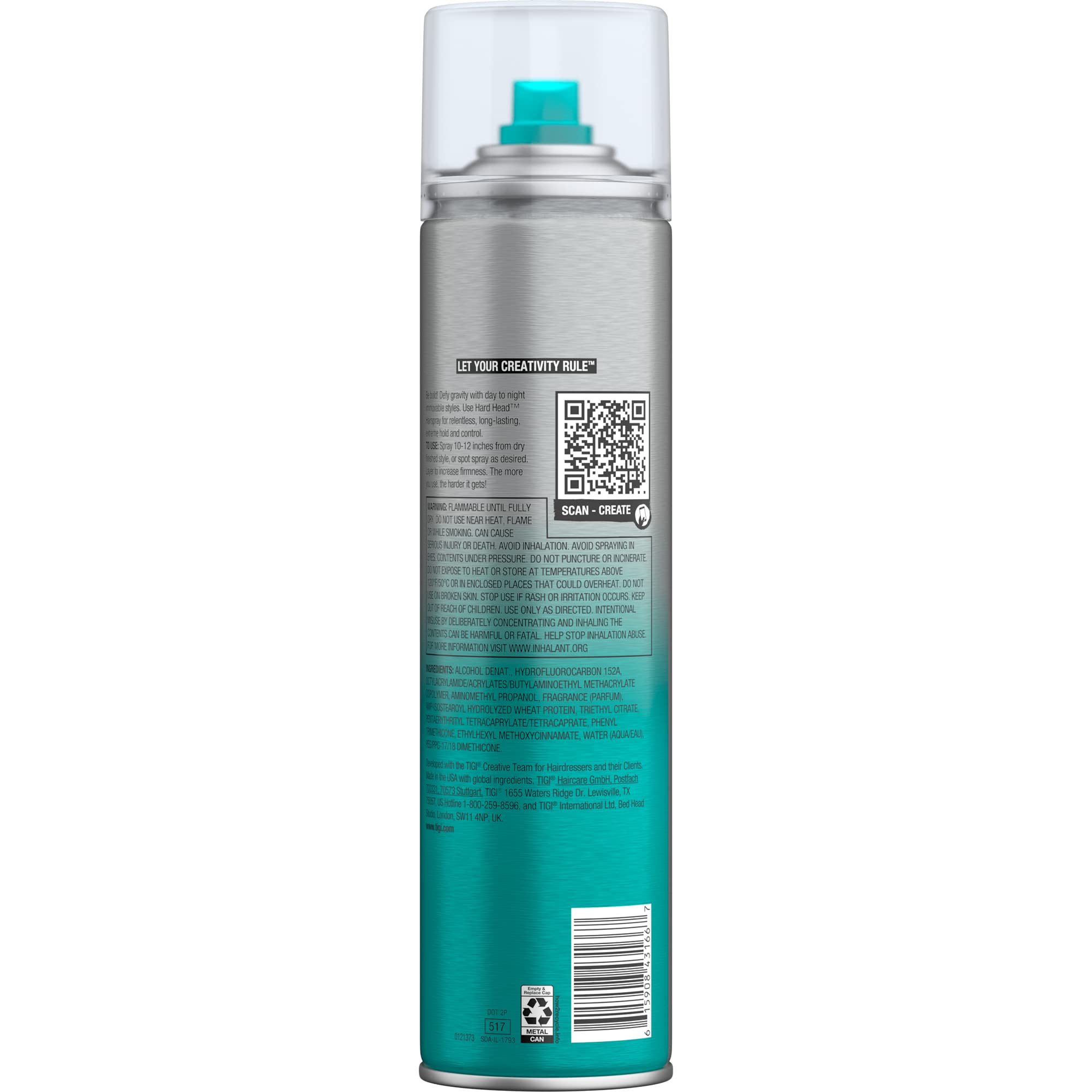 TIGI Bed Head Hard Head natural shine finish highlights polished, defined styles.