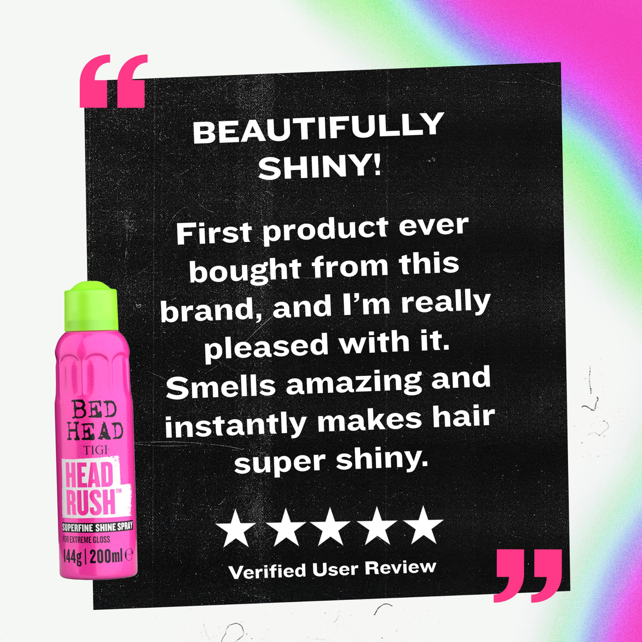 TIGI Bed Head Headrush suitable for all hair types adding shine