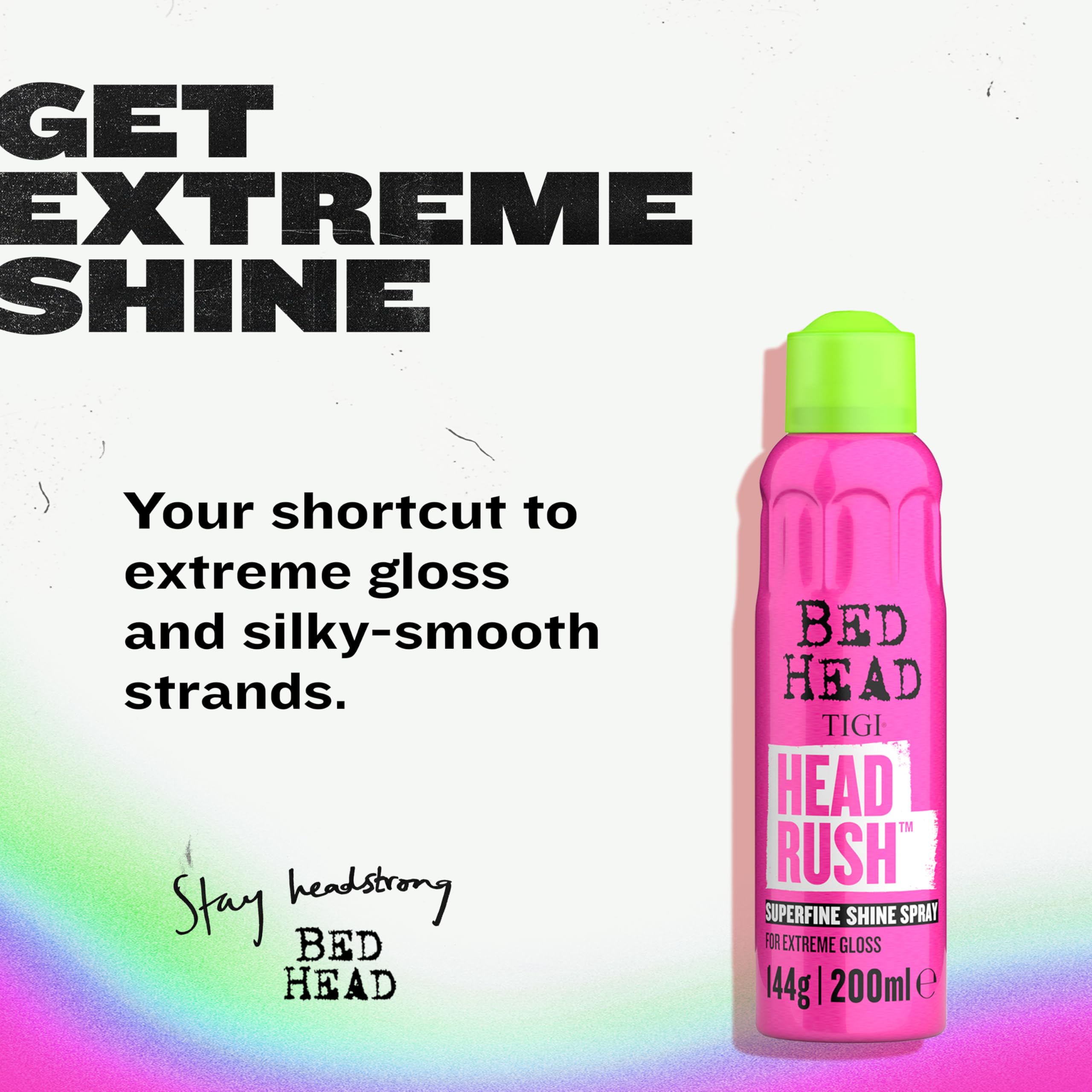 TIGI Bed Head Headrush frizz-smoothing close-up taming flyaways effortlessly