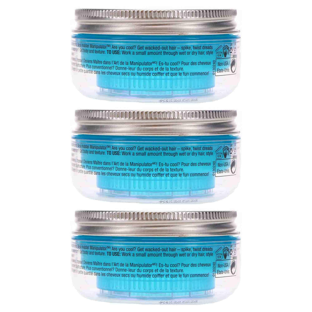 TIGI Bed Head Manipulator flexible hold demonstrates easy, reworkable styling options.