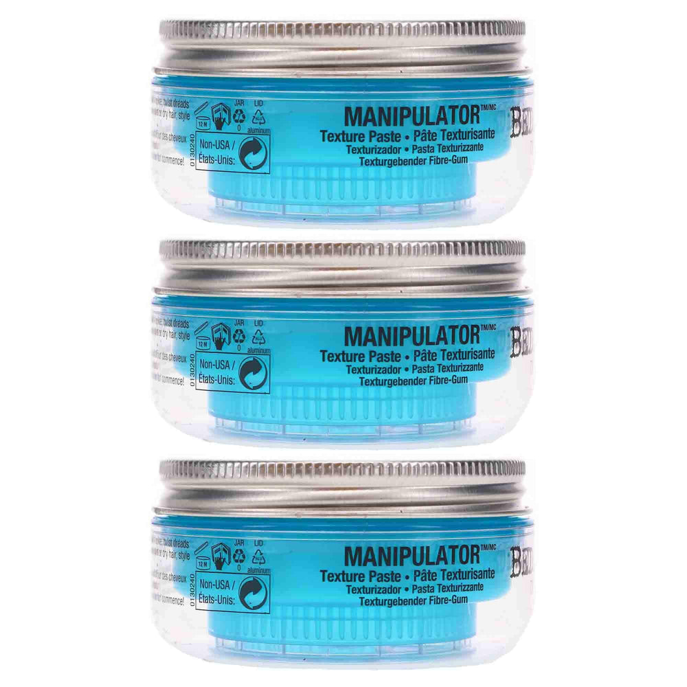 TIGI Bed Head Manipulator easy washout shown for straightforward removal.