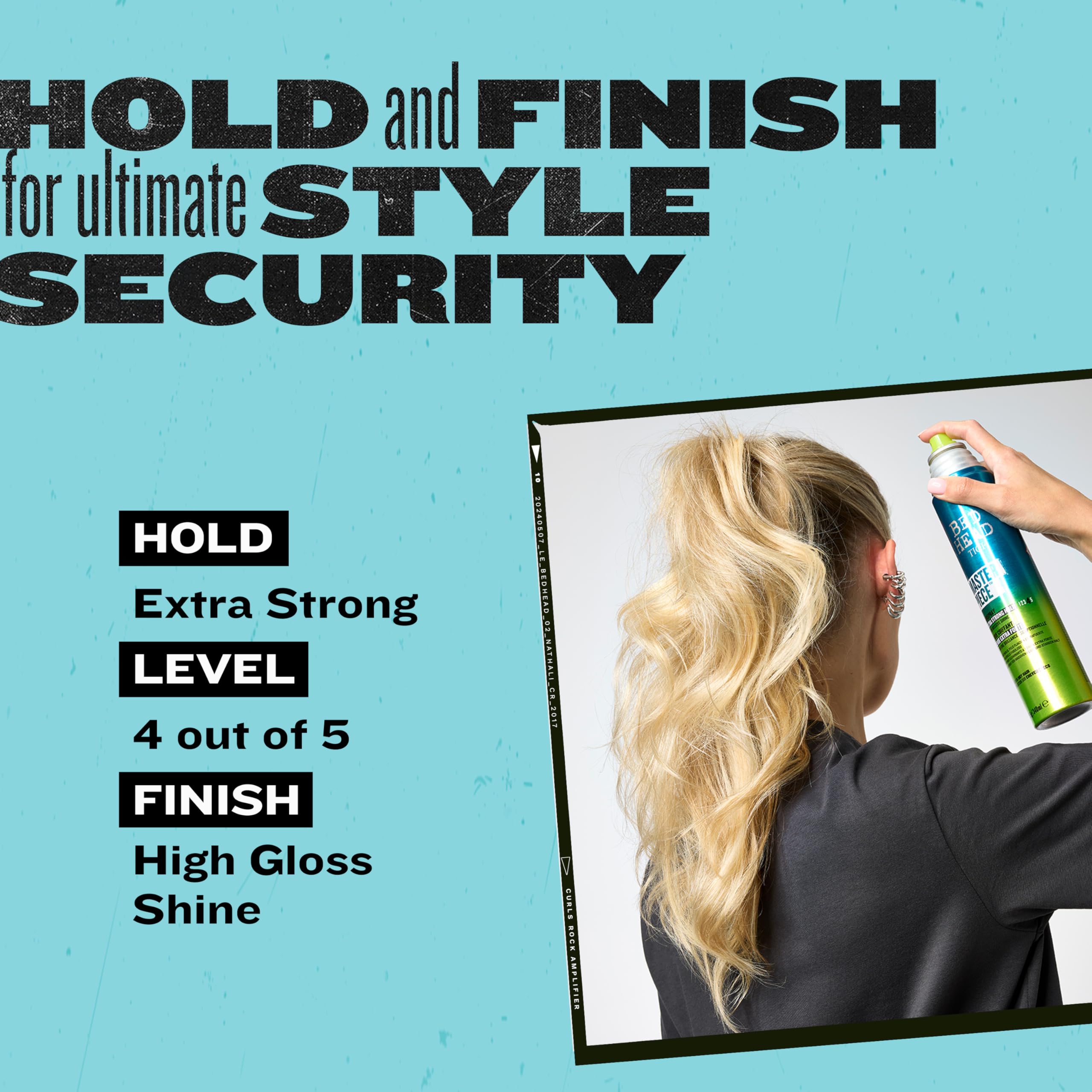 TIGI Bed Head Masterpiece dry-hair application proves easy-use on finished looks.