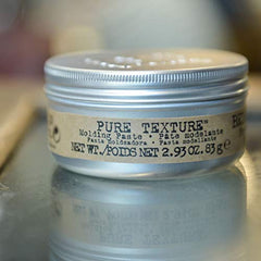 TIGI Bed Head Texture Paste cap close-up highlights firm hold for casual, everyday styling