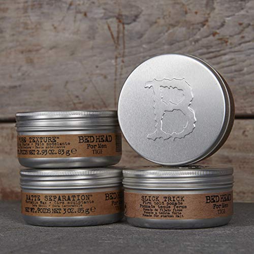 TIGI Bed Head Texture Paste styling result shows defined, flexible texture