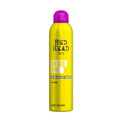 TIGI Bed Head Oh Bee Hive bottle shows volume-boosting, oil-absorbing dry shampoo.