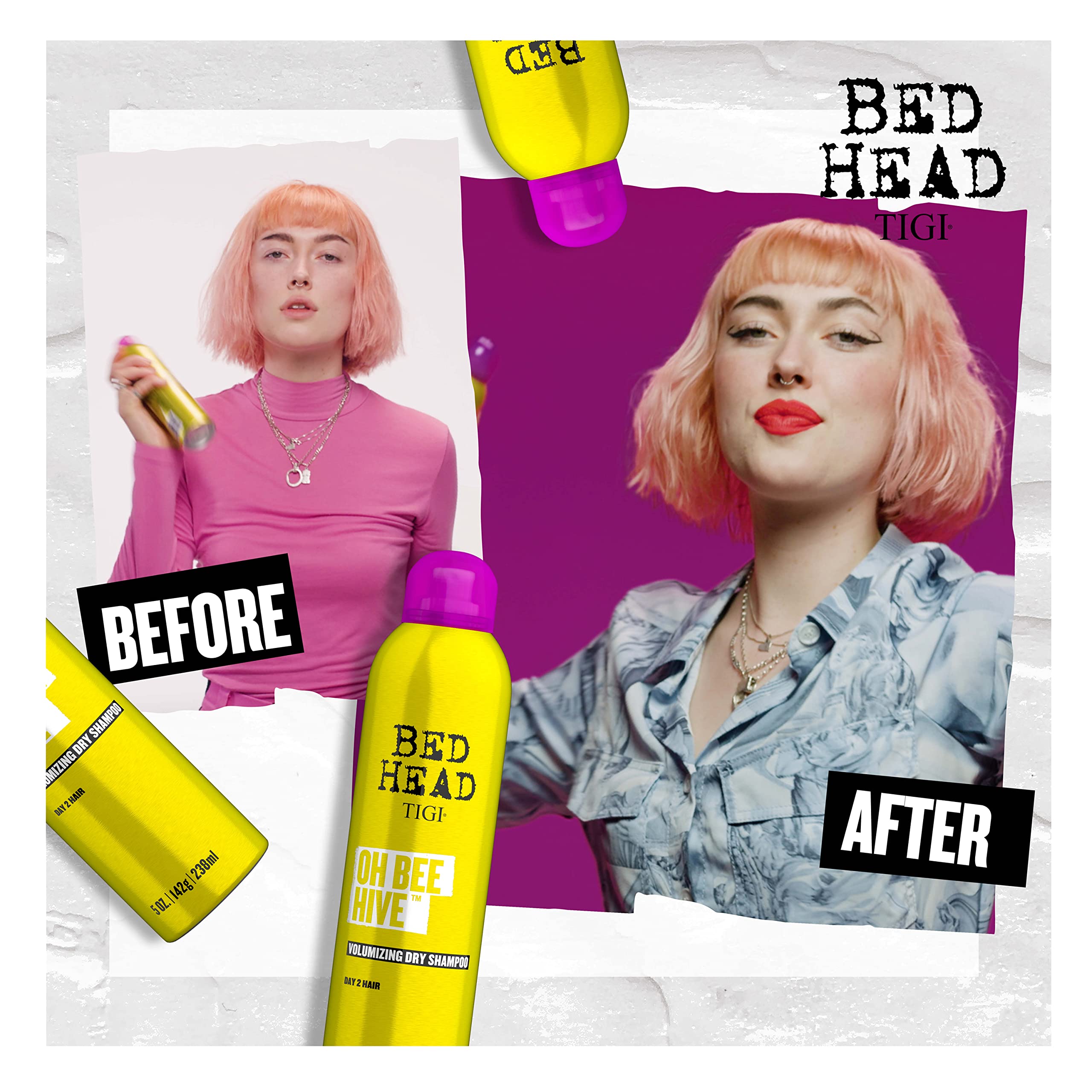 TIGI Bed Head Oh Bee Hive powder close-up highlights fine texture and matte finish.
