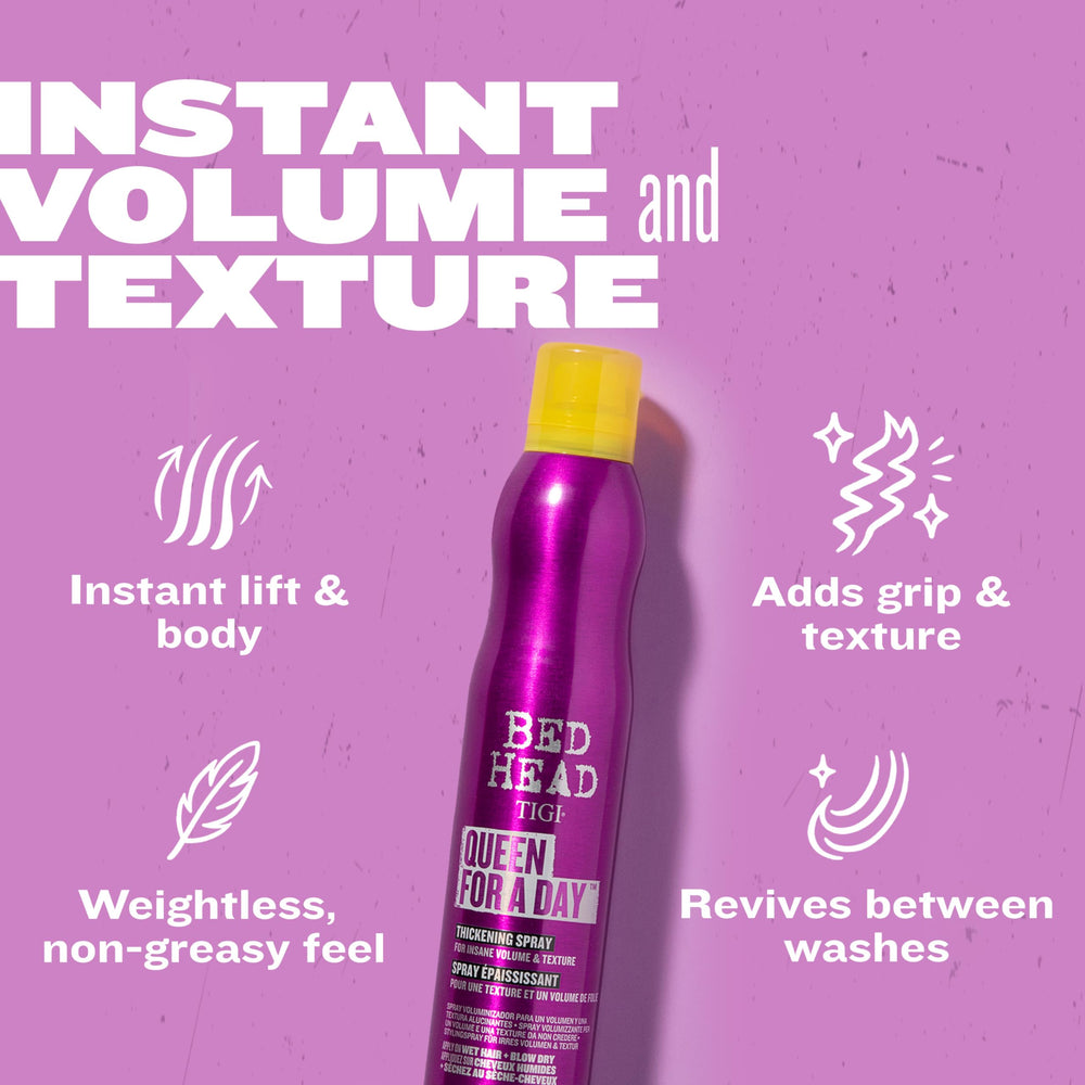 TIGI Bed Head Queen For A Day close-up demonstrates long-lasting hold