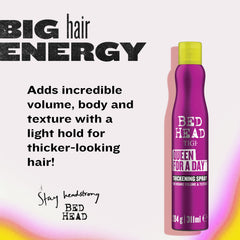 TIGI Bed Head Queen For A Day towel-dried hair application shows root lift