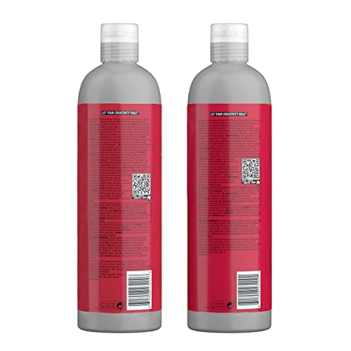 TIGI Bed Head Resurrection shampoo close-up of foamy lather highlighting cleansing power.