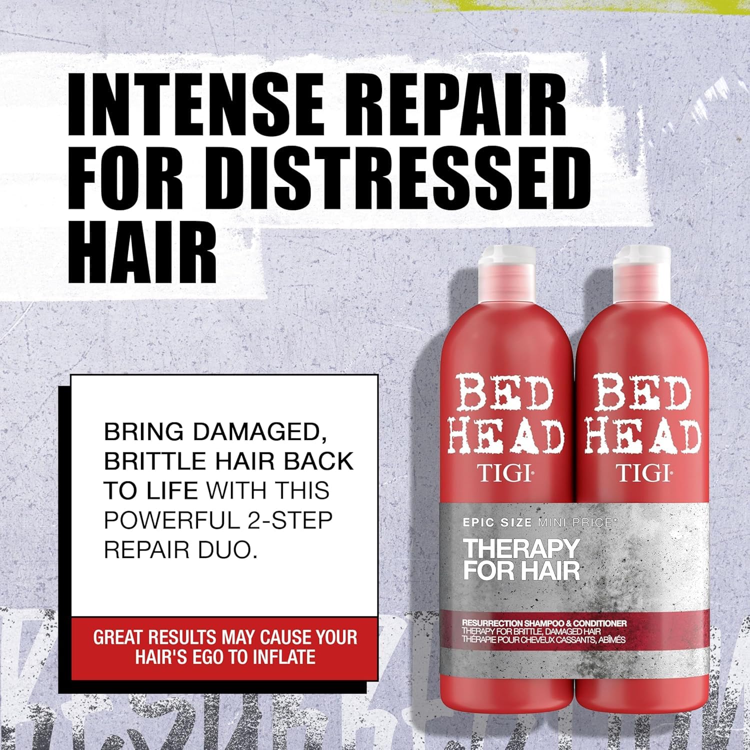 TIGI Bed Head Resurrection Shampoo lather demonstrates hydrating cleansing for revitalized strands.
