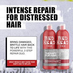 TIGI Bed Head Resurrection Shampoo lather demonstrates hydrating cleansing for revitalized strands.