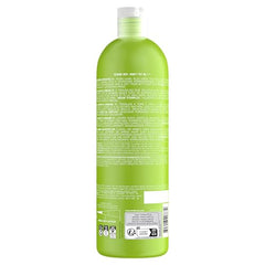 TIGI Bed Head Urban Antidotes 1 pump enables easy, even distribution of shampoo.