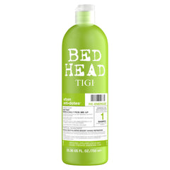 TIGI Bed Head Urban Antidotes 1 bottle boosts moisture for hydrated, vibrant-looking hair.
