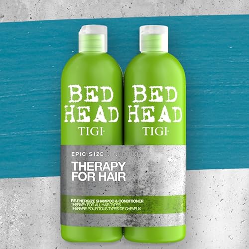 TIGI Bed Head Urban Antidotes Re-Energize shampoo close-up showing creamy lather