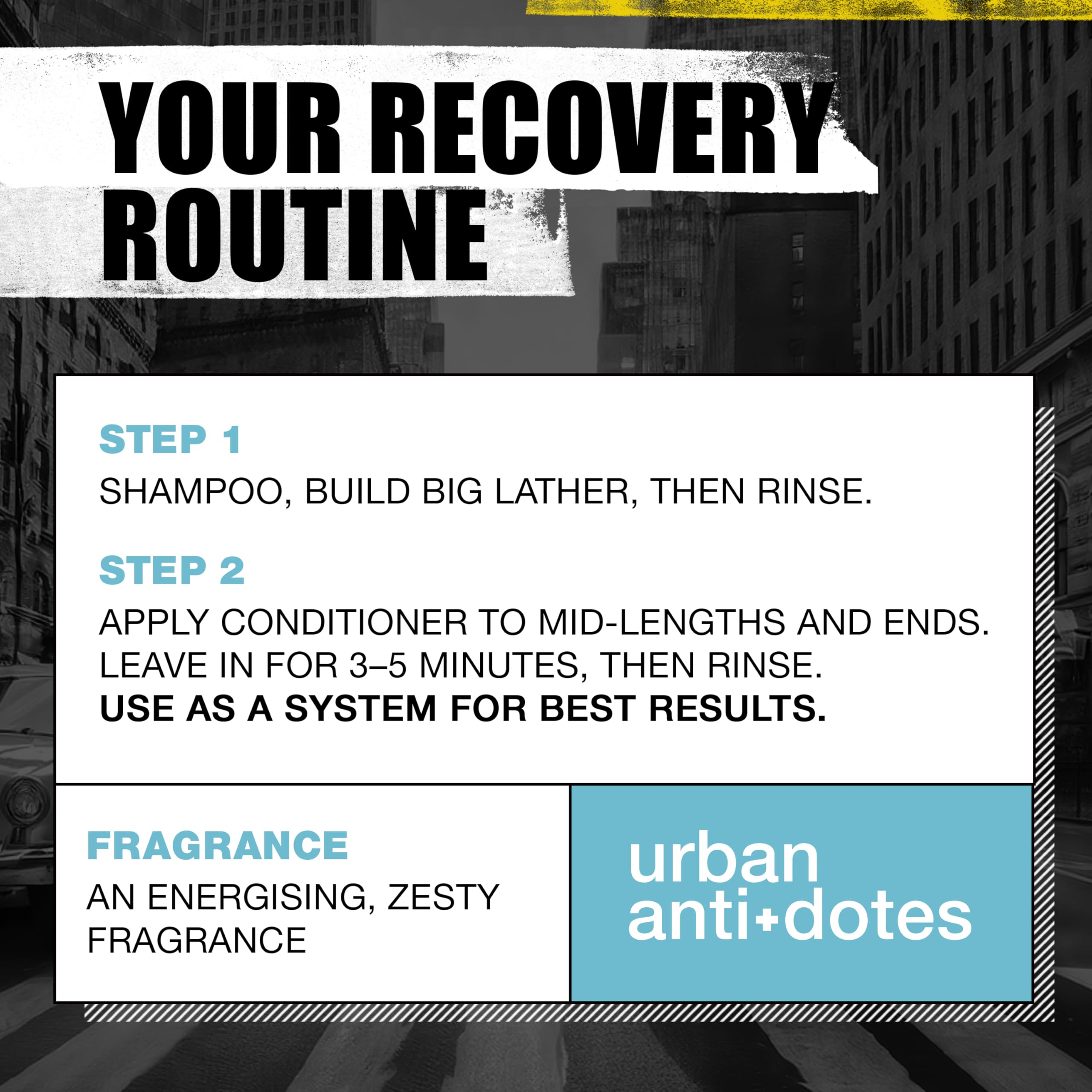 TIGI Bed Head Urban Antidotes Recovery hair softness texture—manageable after heat styling.