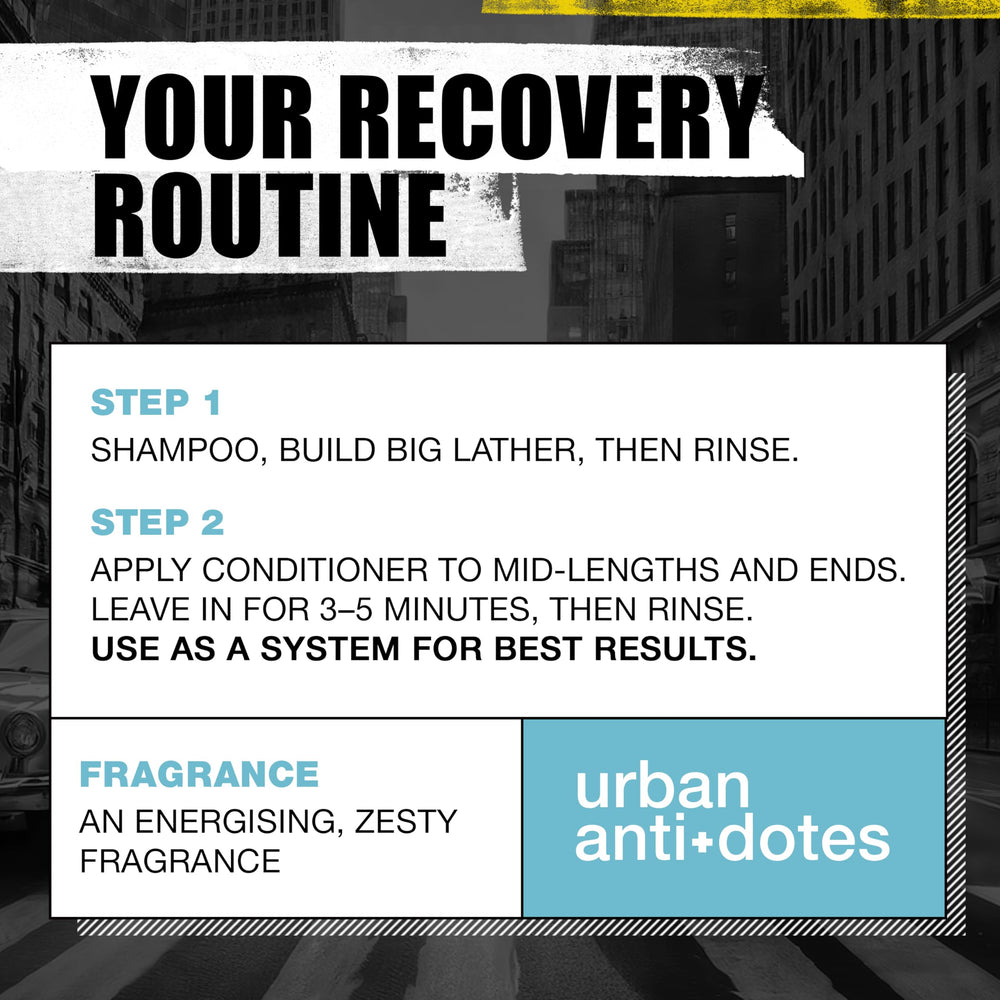 TIGI Bed Head Urban Antidotes Recovery hair softness texture—manageable after heat styling.