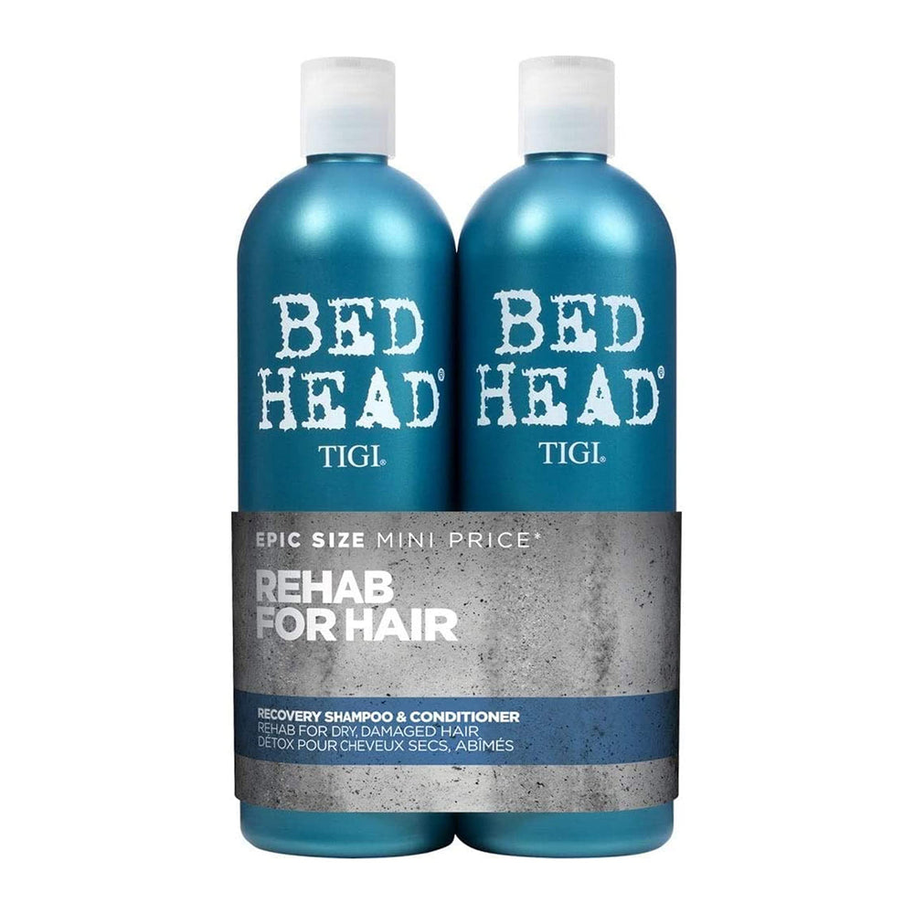 TIGI Bed Head Urban Antidotes Recovery shampoo bottle—deep hydration for dry, damaged hair.