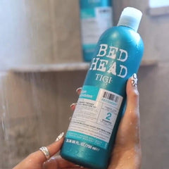 tigi bed head urban antidotes recovery shampoo close-up highlighting shine boost