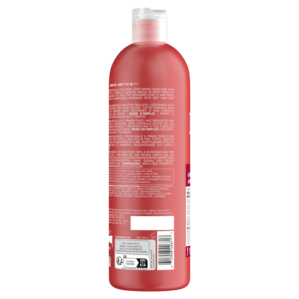 Creamy Resurrection conditioner texture ideal for smoothing and detangling.
